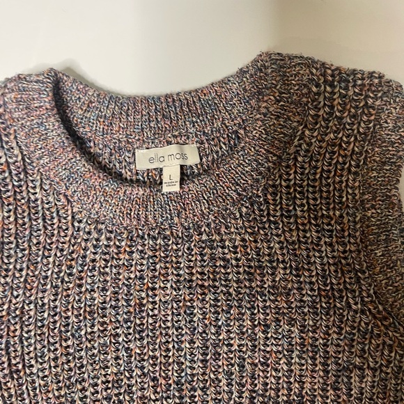 Ella Moss Womens Knitted Vest/Sleeveless Sweater Tank SZ L Indigo Mood - Picture 6 of 11